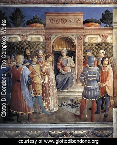 Giotto Di Bondone - Condemnation of St Lawrence by the Emperor Valerian