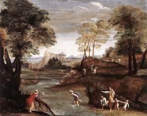 Giotto Di Bondone - Landscape with Ford