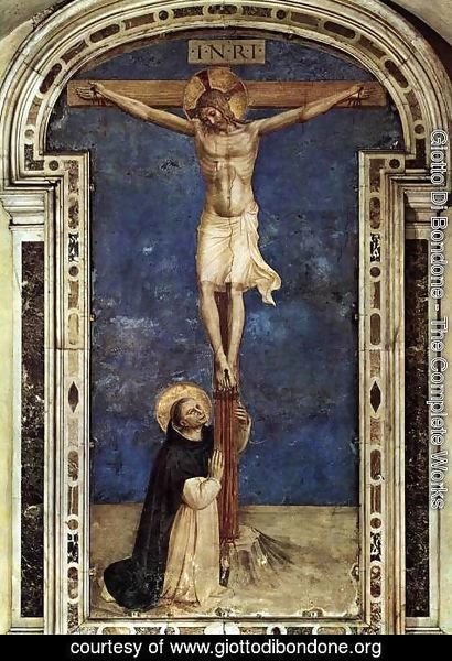 Giotto Di Bondone - Saint Dominic Adoring the Crucifixion