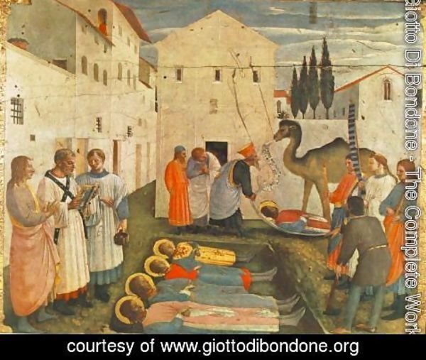Giotto Di Bondone - Sepulchring of Saint Cosmas and Saint Damian