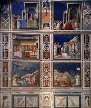 Giotto Di Bondone - Scenes with decorative bands