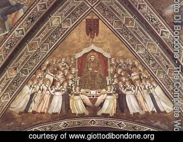 Giotto Di Bondone - Franciscan Allegories St Francis in Glory