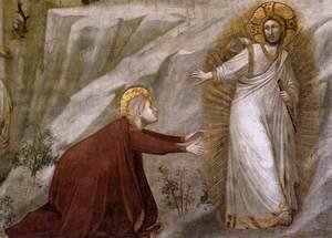 Giotto Di Bondone - Scenes from the Life of Mary Magdalene Noli me tangere (detail)