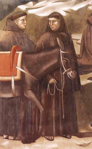 Giotto Di Bondone - Legend of St Francis 14. Miracle of the Spring (detail)