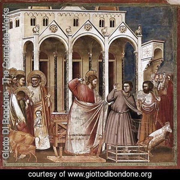 Giotto Di Bondone - No. 27 Scenes from the Life of Christ 11. Expulsion of the Money-changers from