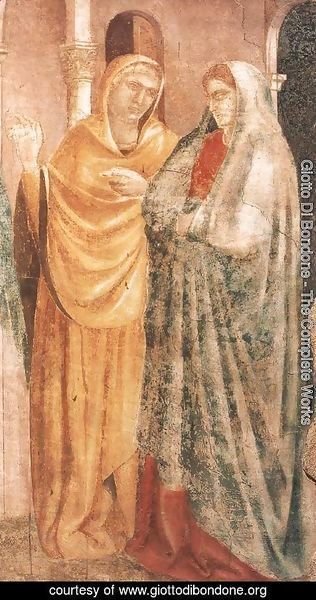 Giotto Di Bondone - Scenes from the Life of St John the Baptist 1. Annunciation to Zacharias (detai