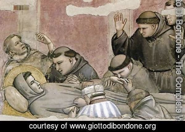 Giotto Di Bondone - Scenes from the Life of Saint Francis 4. Death and Ascension of St Francis (det