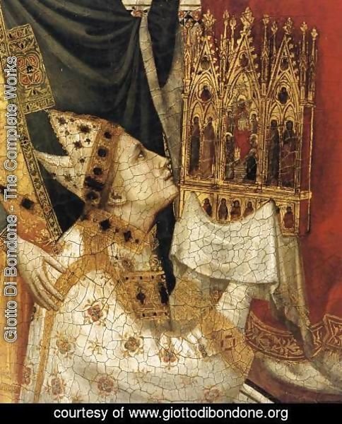Giotto Di Bondone - The Stefaneschi Triptych St Peter Enthroned (detail)
