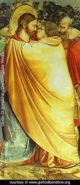 Giotto Di Bondone - Kiss Of Judas Detail 1304-1306