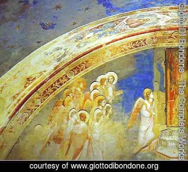Giotto Di Bondone - The Mission Of Archangel Gabriel Detail 1 1302-1305