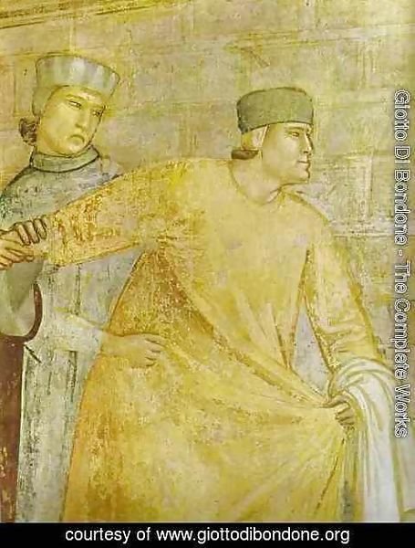 Giotto Di Bondone - The Renunciation Of Worldly Goods Detail 1 1320s