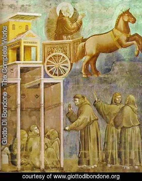 Giotto Di Bondone - The Vision Of The Chariot Of Fire 1295-1300
