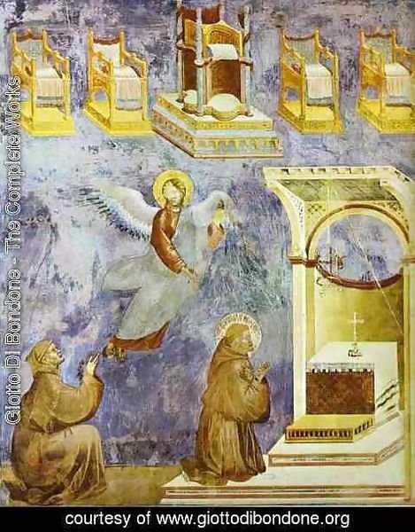 Giotto Di Bondone - The Vision Of The Thrones 1295-1300