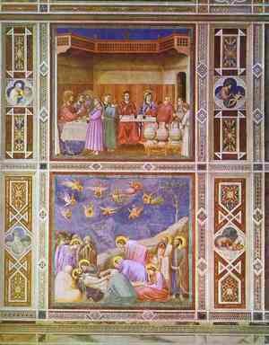 Giotto Di Bondone - The Wedding Feast At Cana And The Deposition Of Christ 1304-1306