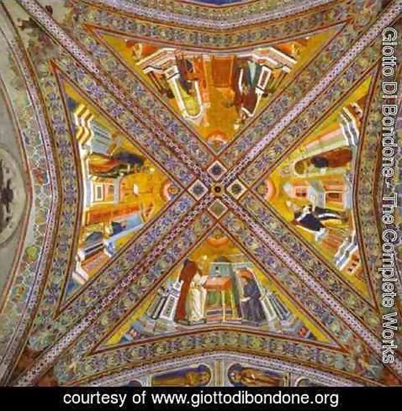 Giotto Di Bondone - Vault Of The Doctors Of The Church 1290-1295