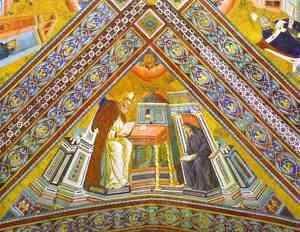 Giotto Di Bondone - Vault Of The Doctors Of The Church St Jerome 1290-1295