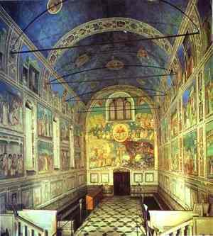 Giotto Di Bondone - View Of The Interior Towards The Entrance 1304-1306