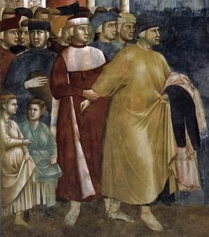 Giotto Di Bondone - Legend of St Francis- 5. Renunciation of Wordly Goods (detail) 1297-99