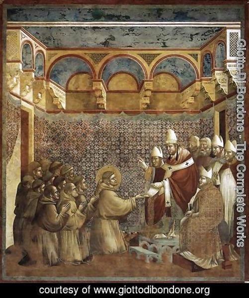 Giotto Di Bondone - Legend of St Francis- 7. Confirmation of the Rule 1297-99