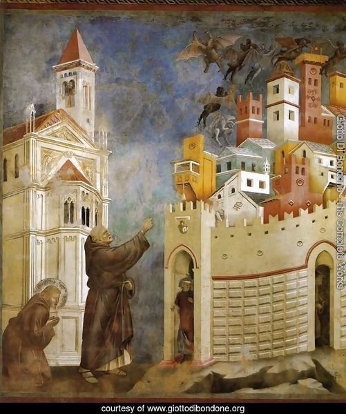 Legend of St Francis- 10. Exorcism of the Demons at Arezzo 1297-99