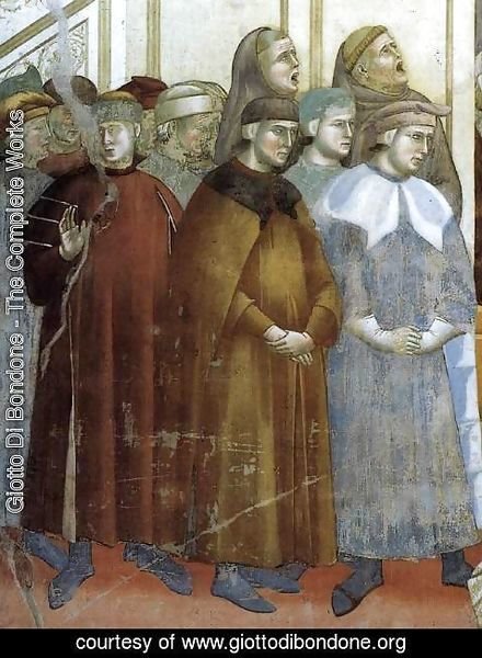 Giotto Di Bondone - Legend of St Francis- 13. Institution of the Crib at Greccio (detail) 1297-1300