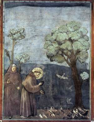 Giotto Di Bondone - Legend of St Francis- 15. Sermon to the Birds 1297-99