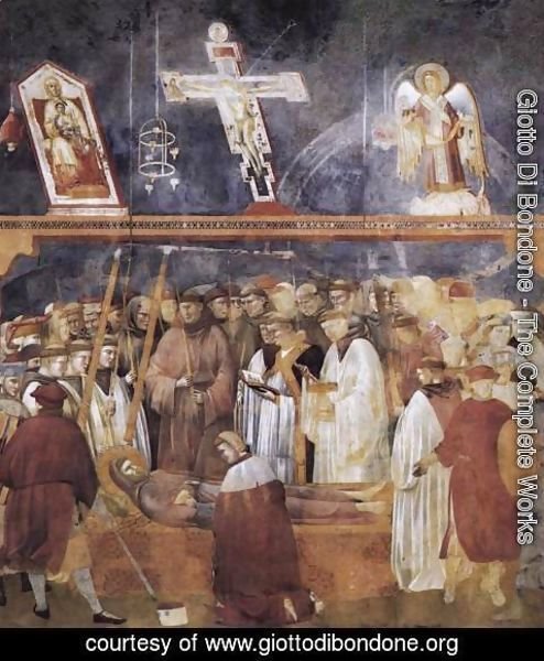 Giotto Di Bondone - Legend of St Francis- 22. Verification of the Stigmata 1300
