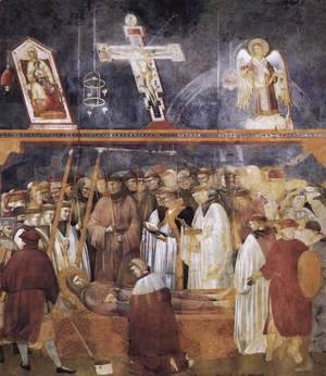 Giotto Di Bondone - Legend of St Francis- 22. Verification of the Stigmata 1300