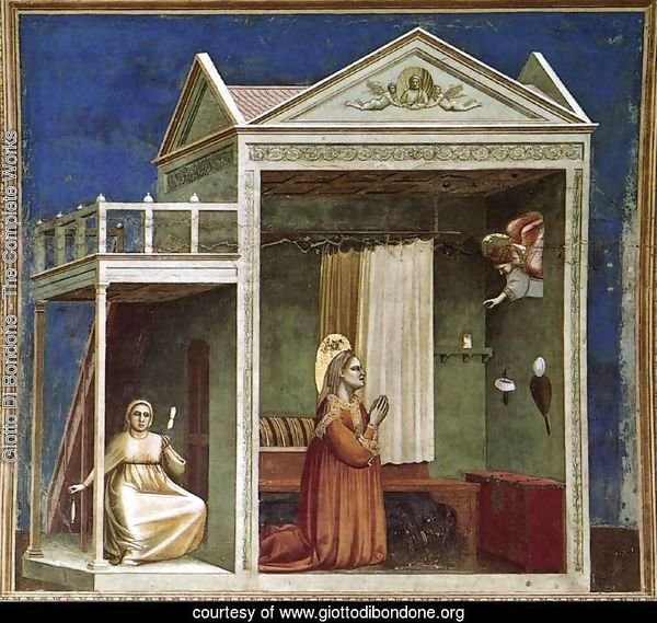 No. 3 Scenes from the Life of Joachim- 3. Annunciation to St Anne 1304-06