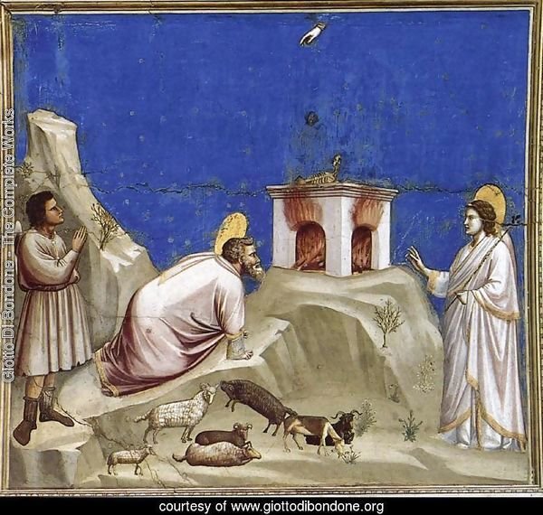 No. 4 Scenes from the Life of Joachim- 4. Joachim's Sacrificial Offering 1304-06