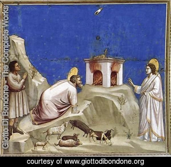 Giotto Di Bondone - No. 4 Scenes from the Life of Joachim- 4. Joachim's Sacrificial Offering 1304-06