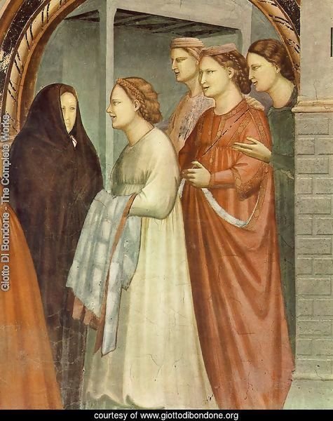 No. 6 Scenes from the Life of Joachim- 6. Meeting at the Golden Gate (detail 1) 1304