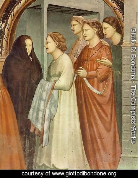 Giotto Di Bondone - No. 6 Scenes from the Life of Joachim- 6. Meeting at the Golden Gate (detail 1) 1304