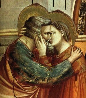 Giotto Di Bondone - No. 6 Scenes from the Life of Joachim- 6. Meeting at the Golden Gate (detail 2) 1304