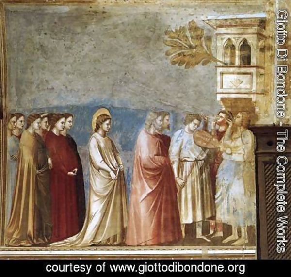 Giotto Di Bondone - No. 12 Scenes from the Life of the Virgin- 6. Wedding Procession 1304-06