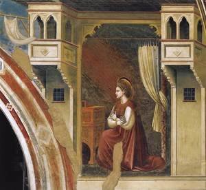 Giotto Di Bondone - No. 15 Annunciation- The Virgin Receiving the Message 1306