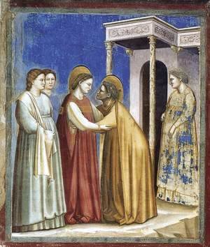 Giotto Di Bondone - No. 16 Scenes from the Life of the Virgin- 7. Visitation 1306