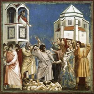 Giotto Di Bondone - No. 21 Scenes from the Life of Christ- 5. Massacre of the Innocents 1304-06
