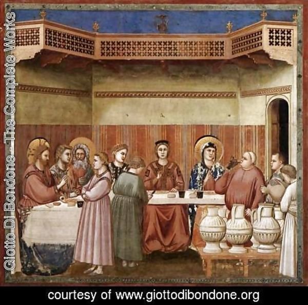 Giotto Di Bondone - No. 24 Scenes from the Life of Christ- 8. Marriage at Cana 1304-06