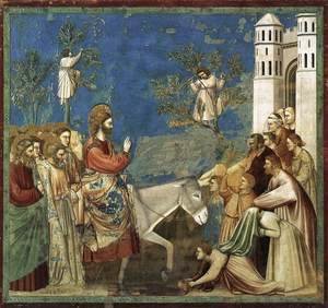 Giotto Di Bondone - No. 26 Scenes from the Life of Christ- 10. Entry into Jerusalem 1304-06
