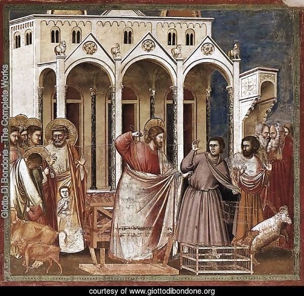 No. 27 Scenes from the Life of Christ- 11. Expulsion of the Money-changers from the Temple 1304