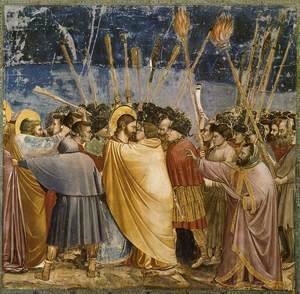 Giotto Di Bondone - No. 31 Scenes from the Life of Christ- 15. The Arrest of Christ (Kiss of Judas) 1304-06