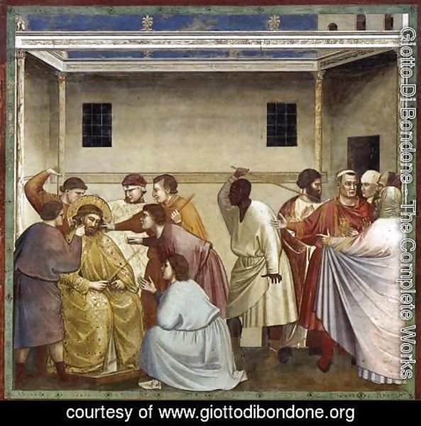Giotto Di Bondone - No. 33 Scenes from the Life of Christ- 17. Flagellation 1304-06