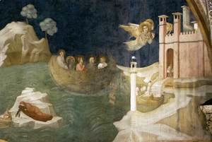 Giotto Di Bondone - Scenes from the Life of Mary Magdalene- Mary Magdalene's Voyage to Marseilles 1320