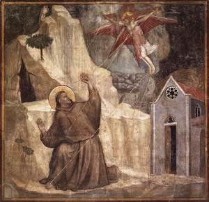 Giotto Di Bondone - Scenes from the Life of Saint Francis- 1. Stigmatisation of Saint Francis 1325