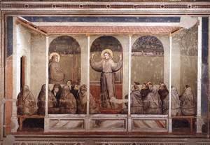 Giotto Di Bondone - Scenes from the Life of Saint Francis- 3. Apparition at Arles 1325