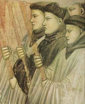 Giotto Di Bondone - Scenes from the Life of Saint Francis- 4. Death and Ascension of St Francis (detail 3) 1325