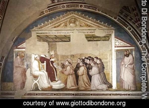 Giotto Di Bondone - Scenes from the Life of Saint Francis- 5. Confirmation of the Rule 1325