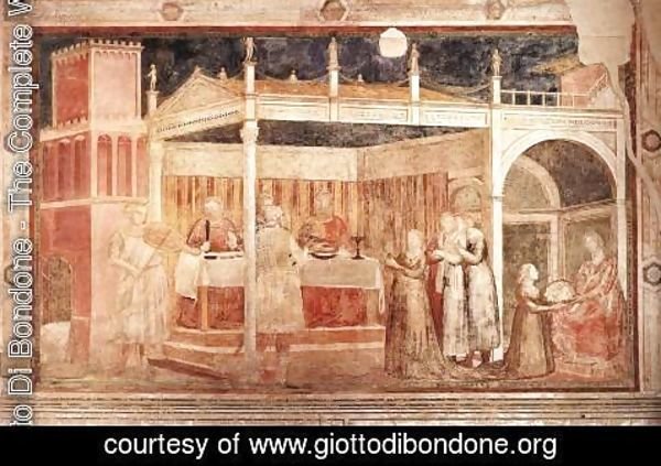 Giotto Di Bondone - Scenes from the Life of St John the Baptist- 3. Feast of Herod 1320