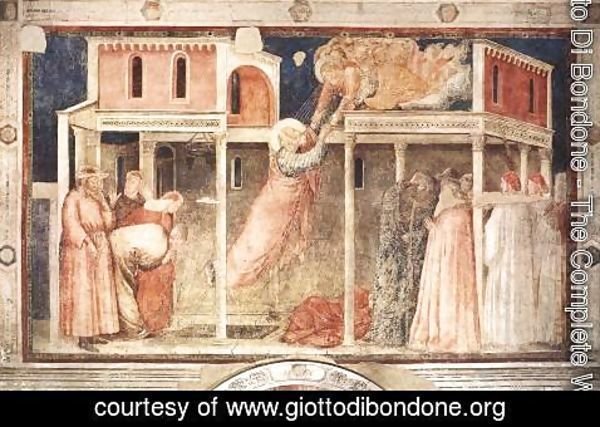 Giotto Di Bondone - Scenes from the Life of St John the Evangelist- 3. Ascension of the Evangelist 1320